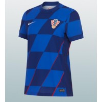 Camiseta Croacia Segunda Equipación Replica Eurocopa 2024 para mujer mangas cortas